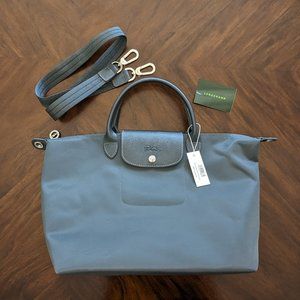 Longchamp Neo Medium Le Pliage Sac Porte Main Outremar Sage Green + Strap